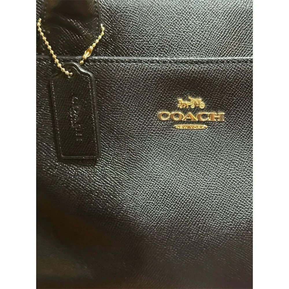 Coach Casey Women's Black Leather Tote Bag - Picture 7 of 15